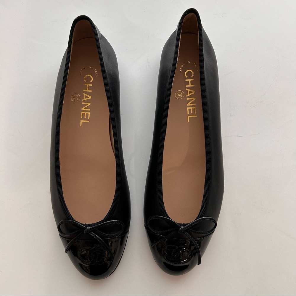 CHANEL Ballerina Flat 94305 Noir 38.5 - Picture 4 of 8